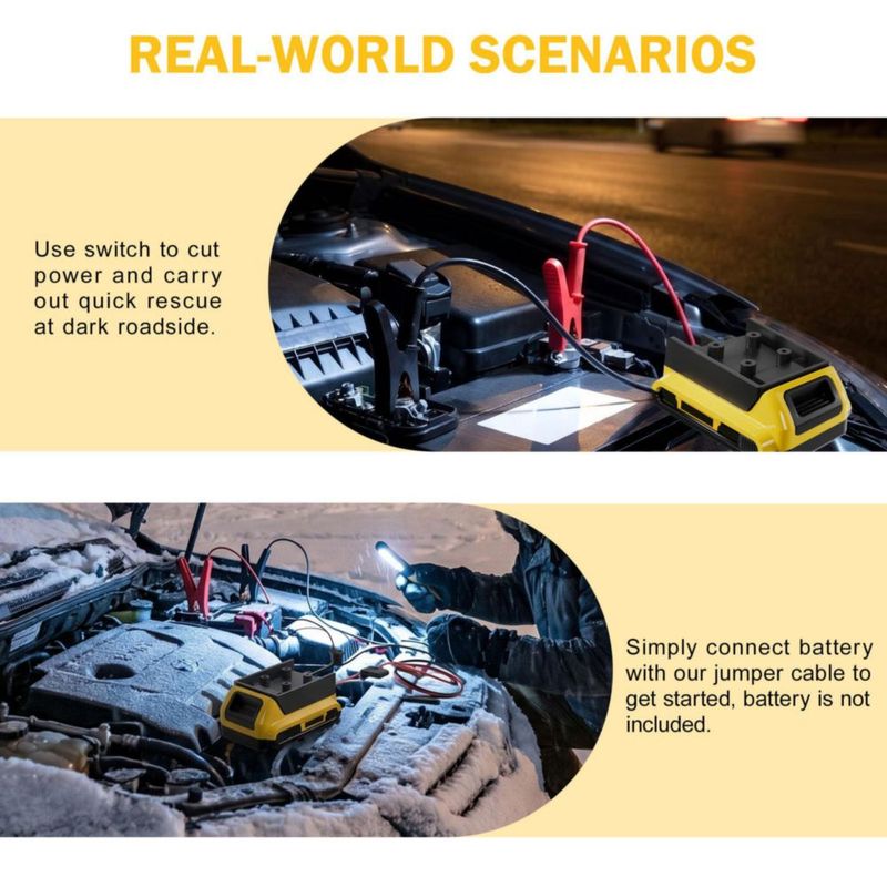 Cables de arranque Ensayeer para baterías Dewalt 20V/18V