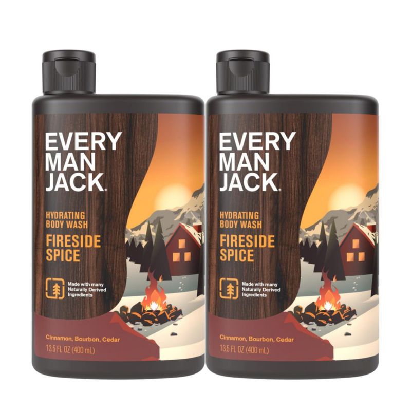 Gel de baño hidratante Every Man Jack Fireside Spice 2 pzas 400 ml