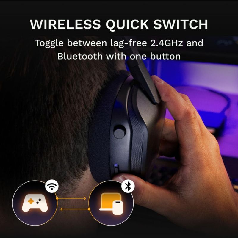 Auriculares GLORIOUS GHS Inalámbricos Negro PC/PS5/PS4