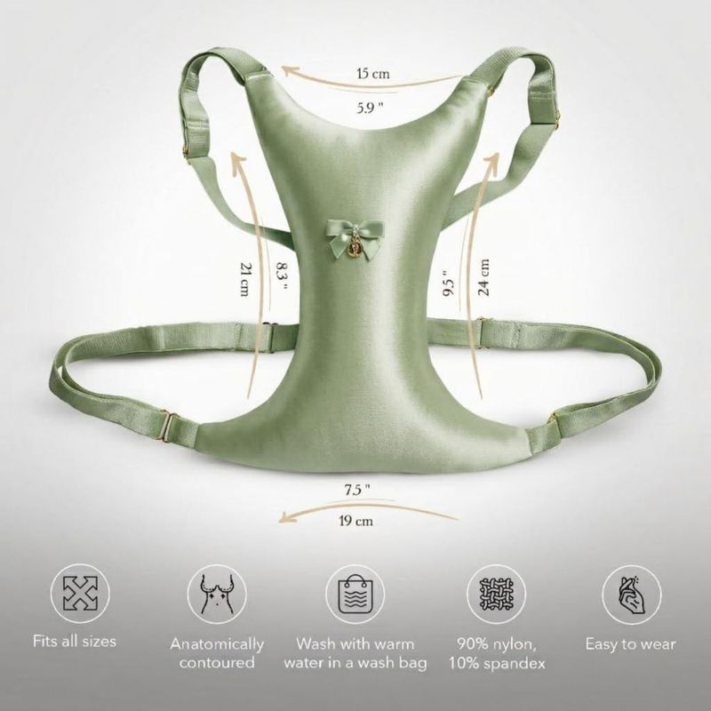 Almohada para Senos Intimia Verde Salvia – Prevención de Arrugas