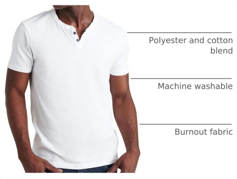 Camisa Lucky Brand 2XL Blanco Brillante Burnout
