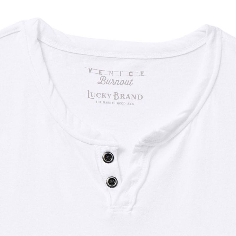 Camisa Lucky Brand 2XL Blanco Brillante Burnout