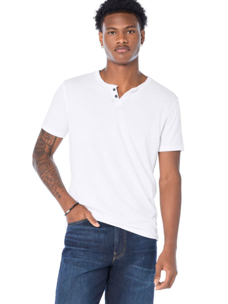 Camisa Lucky Brand 2XL Blanco Brillante Burnout