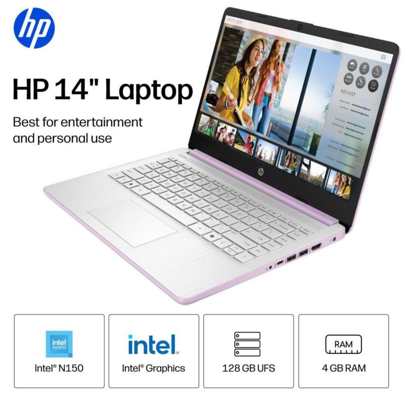 Portátil HP 2026 Intel N150 128 GB + 500 GB Copilot IA