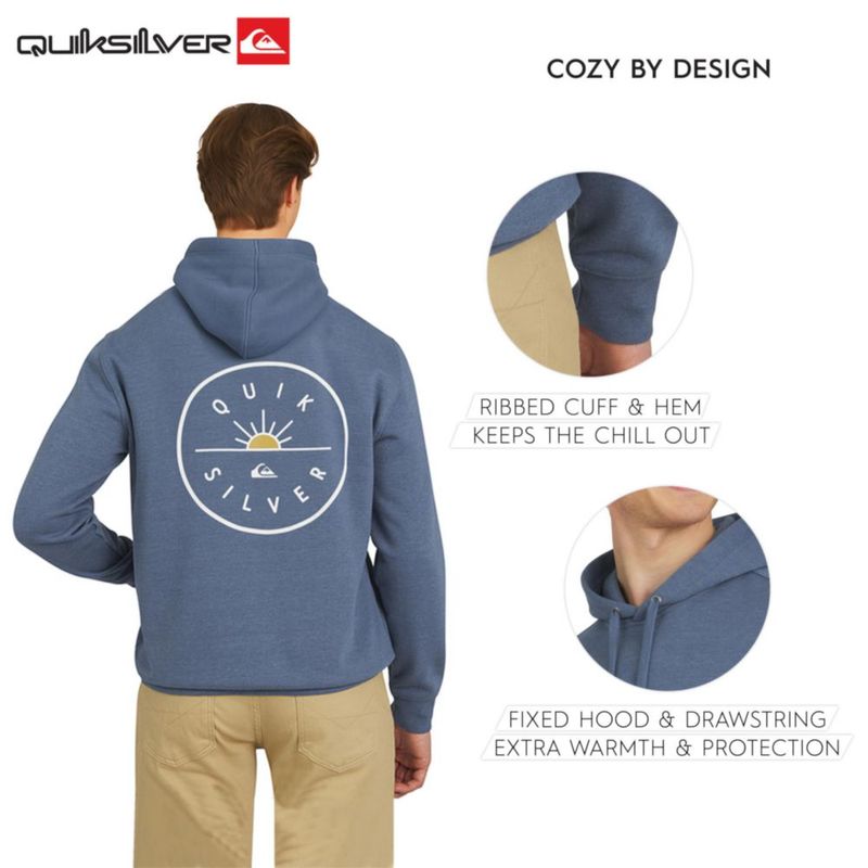Sudadera con capucha Quiksilver talla XL color azul grisáceo (polar)