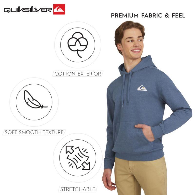 Sudadera con capucha Quiksilver talla XL color azul grisáceo (polar)