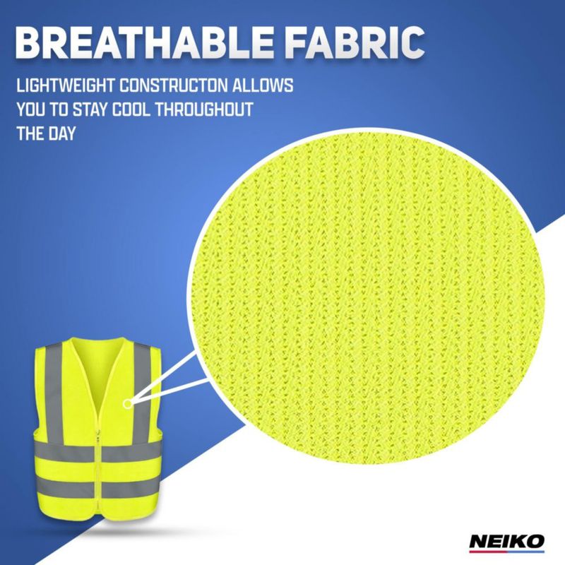 Chaleco de Seguridad NEIKO Clase ANSI 2 Amarillo Neón Talla Mediana (M)