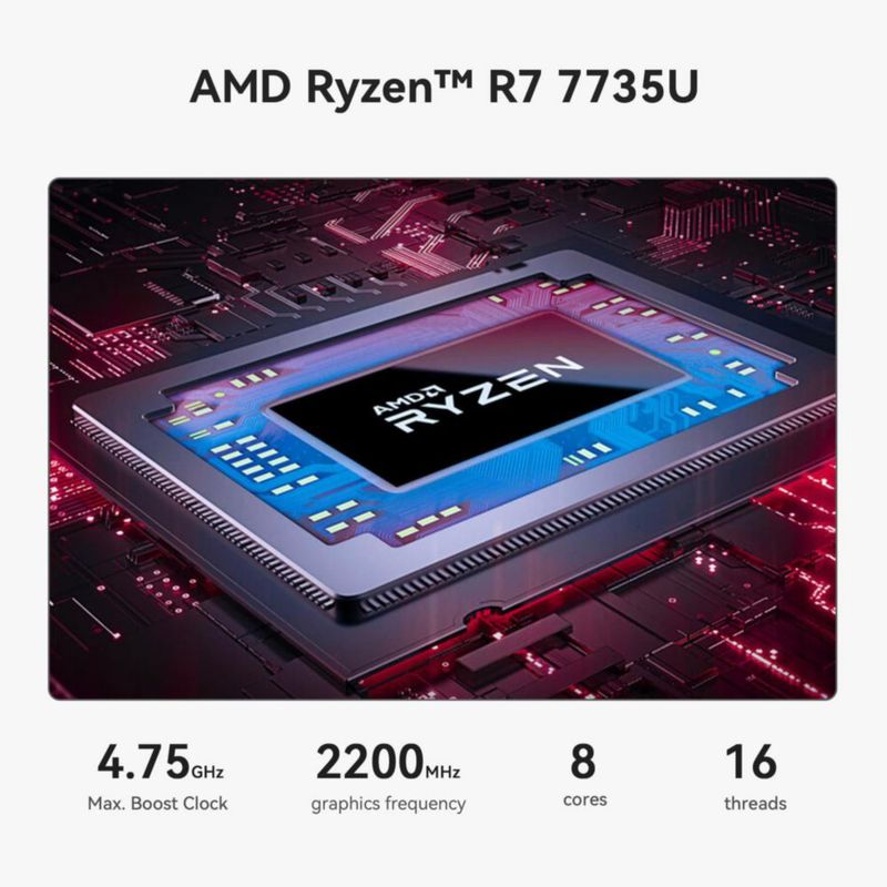 Mini PC Beelink Ryzen 7 7735U 16 GB 500 GB WiFi 6