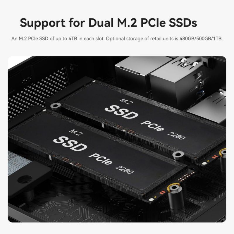 Mini PC Beelink Ryzen 7 7735U 16 GB 500 GB WiFi 6