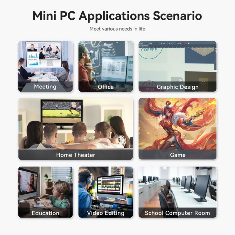 Mini PC Beelink Ryzen 7 7735U 16 GB 500 GB WiFi 6