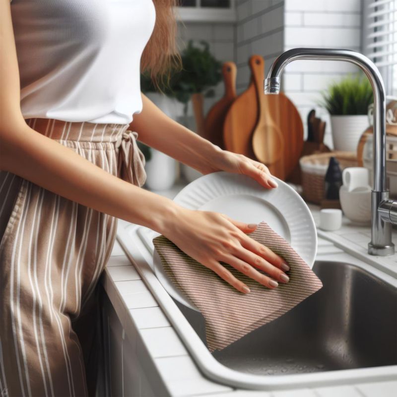 Paquete de 4 toallas Ossano 51 cm Beige y Crudo para cocina