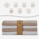 Paquete de 4 toallas Ossano 51 cm Beige y Crudo para cocina