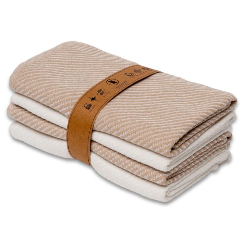 Paquete de 4 toallas Ossano 51 cm Beige y Crudo para cocina