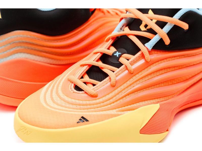 Zapatillas adidas Dame X Lucid Orange/Ice Tangerine/Icey Blue talla 13 (US Hombre)