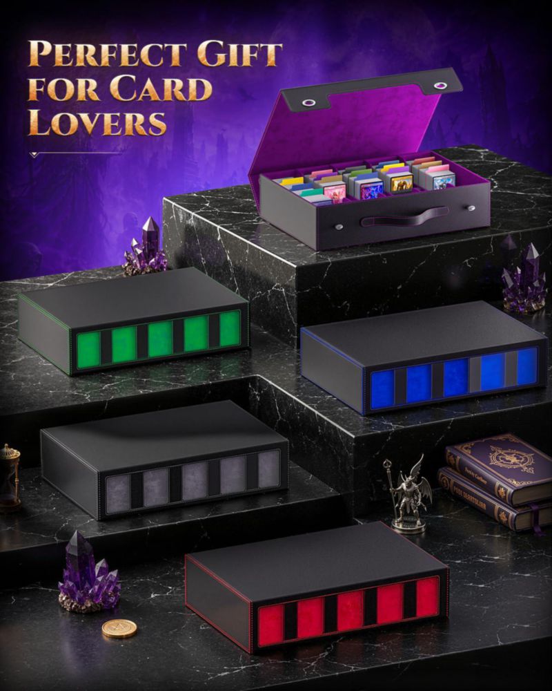 Caja de almacenamiento para cartas MoKo 3900+ negro y morado