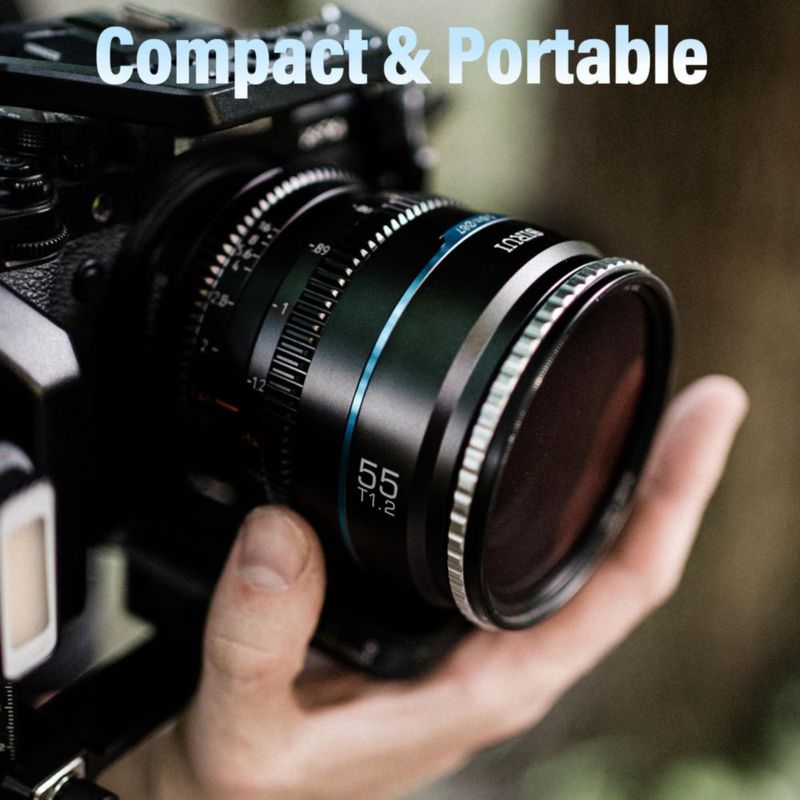 Lente de Cine Sirui 55 mm T1.2 para Montura E compatible con FX30 y ZVE‑10
