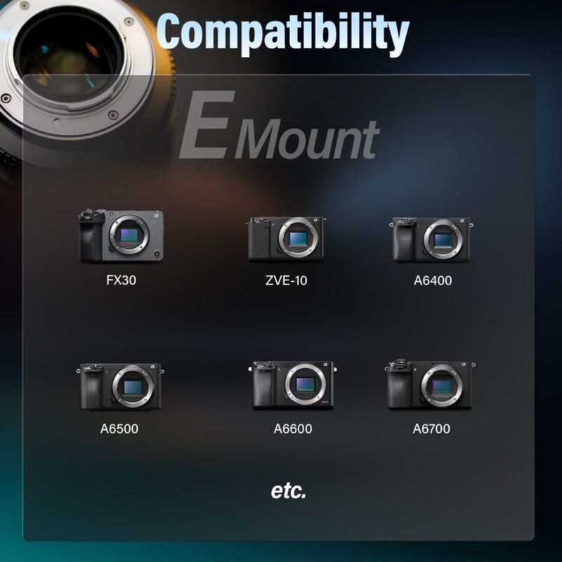 Lente de Cine Sirui 55 mm T1.2 para Montura E compatible con FX30 y ZVE‑10