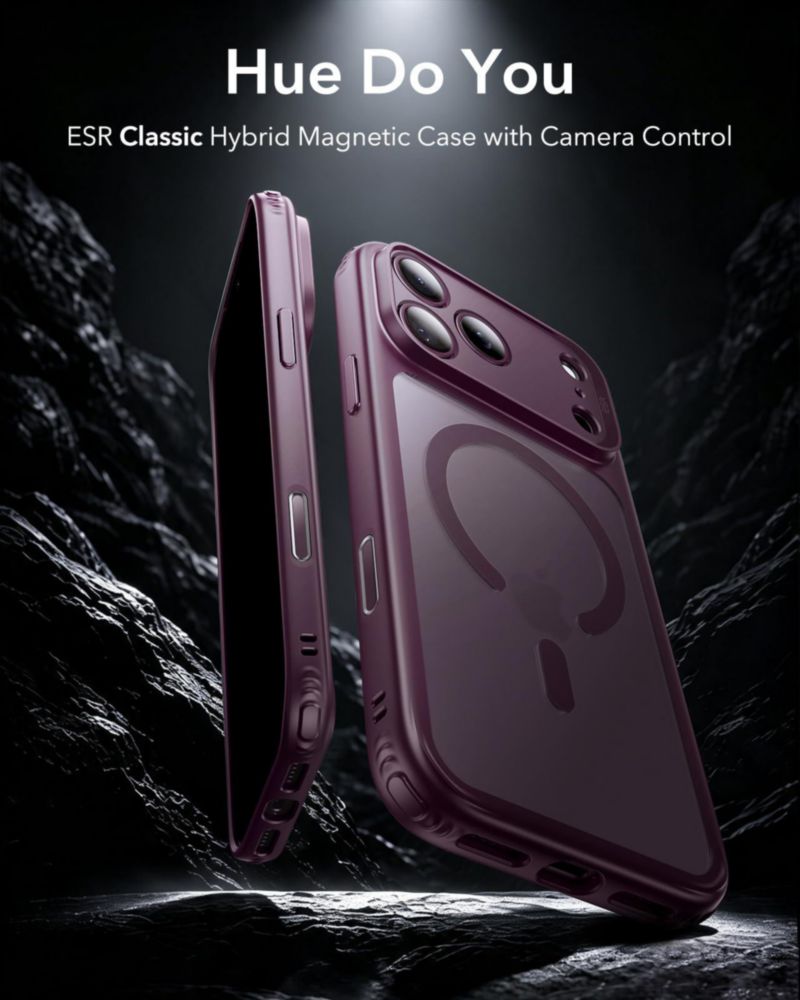 Funda ESR Classic Hybrid para iPhone 18/17 Pro Max – Burdeos