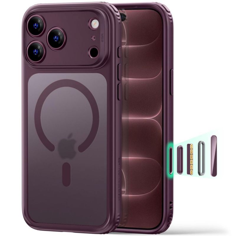 Funda ESR Classic Hybrid para iPhone 18/17 Pro Max – Burdeos