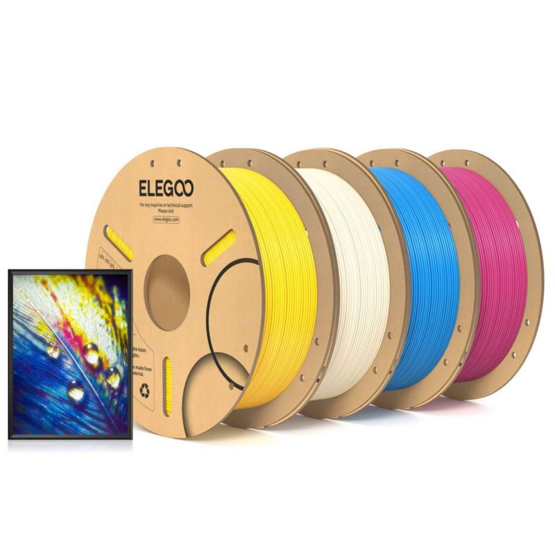 Filamento PLA ELEGOO 175 mm 4 kg Pack CMYK