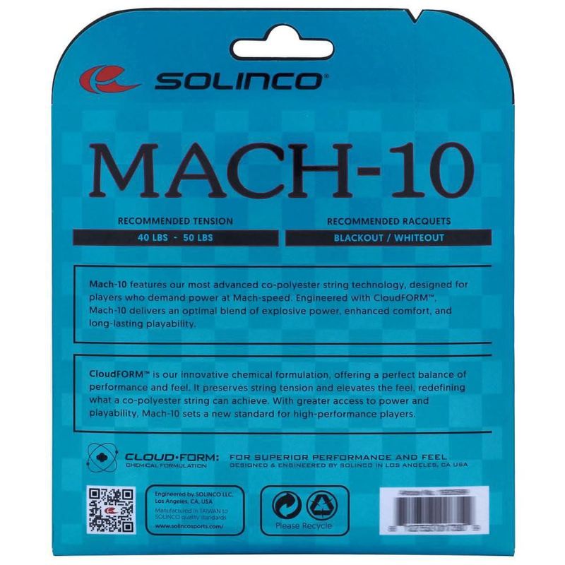 Cuerda de tenis Solinco Mach-10 120 mm 12 m (juego)