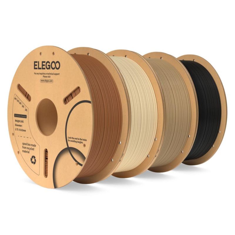 Filamento PLA ELEGOO 175 mm 4 kg Marrón/Beige/Negro