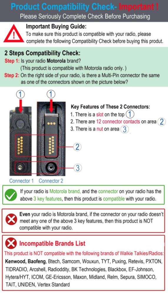 Altavoz con micrófono commountain para Motorola APX-6000 y XPR-7550e