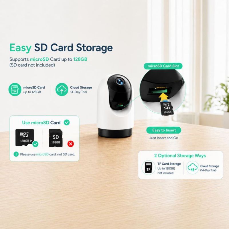 Cámara interior YOTON 2K 5G/2.4G WiFi para mascotas y bebés