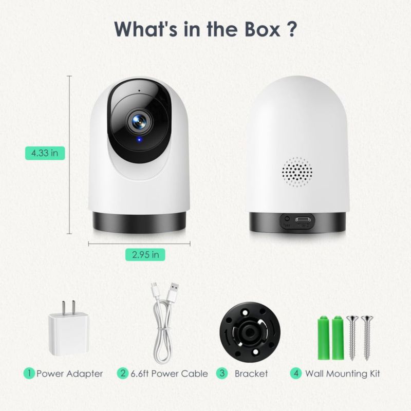 Cámara interior YOTON 2K 5G/2.4G WiFi para mascotas y bebés