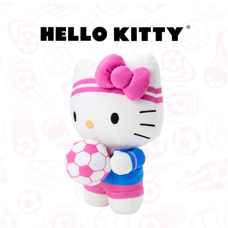 ALMOHADA Franco Hello Kitty 42 cm Peluche con Pelota de Fútbol