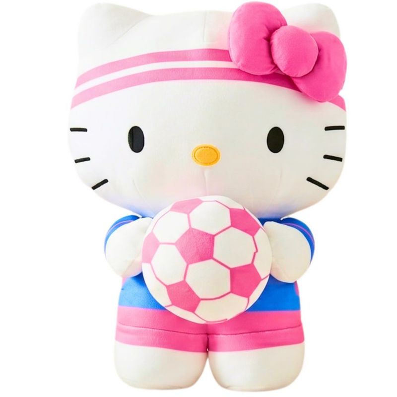 ALMOHADA Franco Hello Kitty 42 cm Peluche con Pelota de Fútbol
