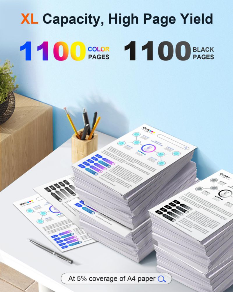 Paquete combo de tintas E‑Z Ink Pro Epson 812XL 8 unidades (reacondicionado)