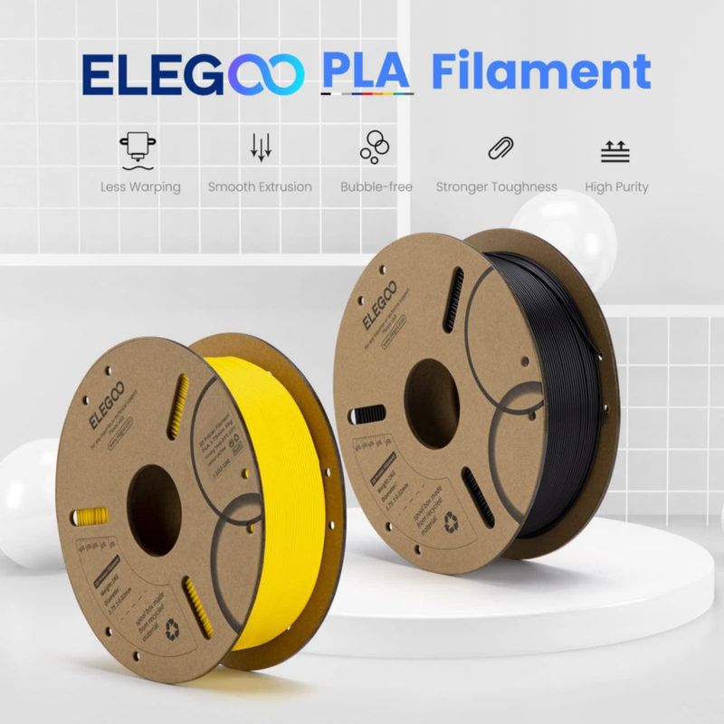 Filamento PLA ELEGOO 175 mm 4 kg Marrón/Beige/Naranja