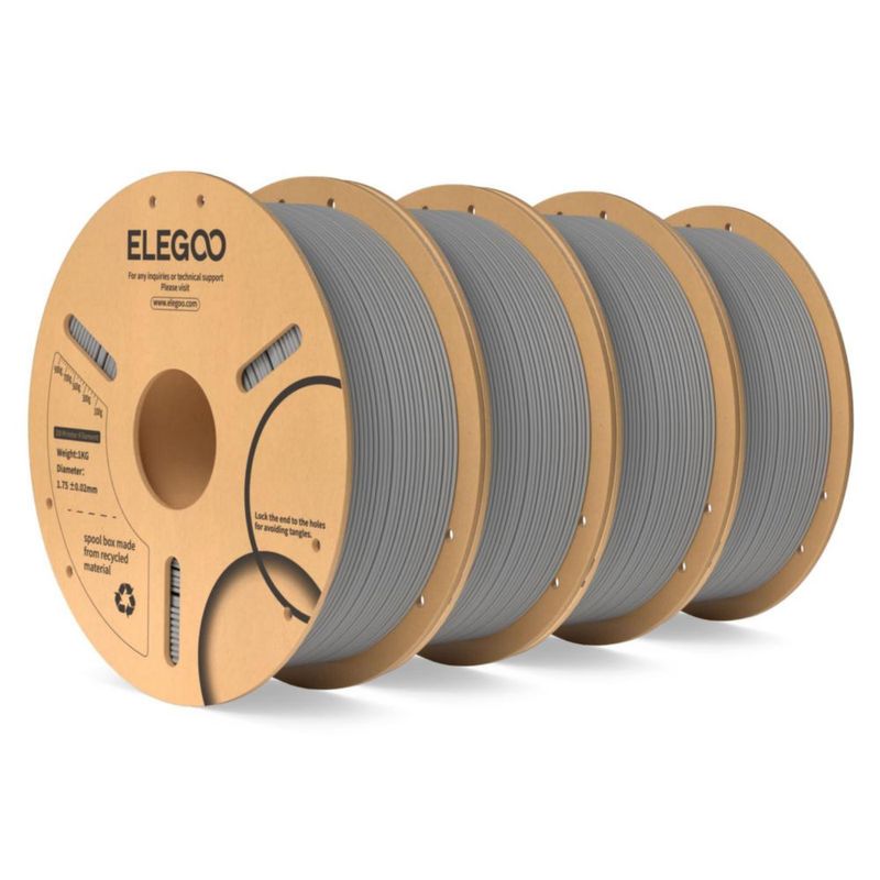 Filamento PLA ELEGOO 175 mm Gris 4 kg