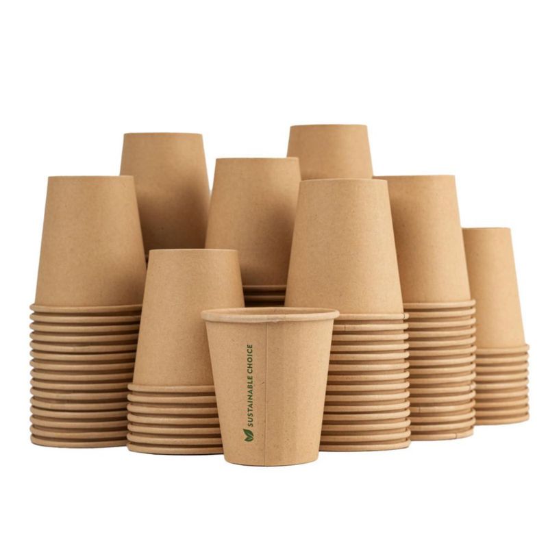 Vasos de Papel Biotakeware 85 ml 300 unidades sin blanquear