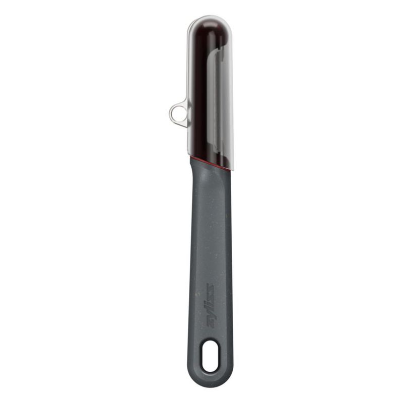 Pelador Zyliss de acero inoxidable con mango de paja de trigo