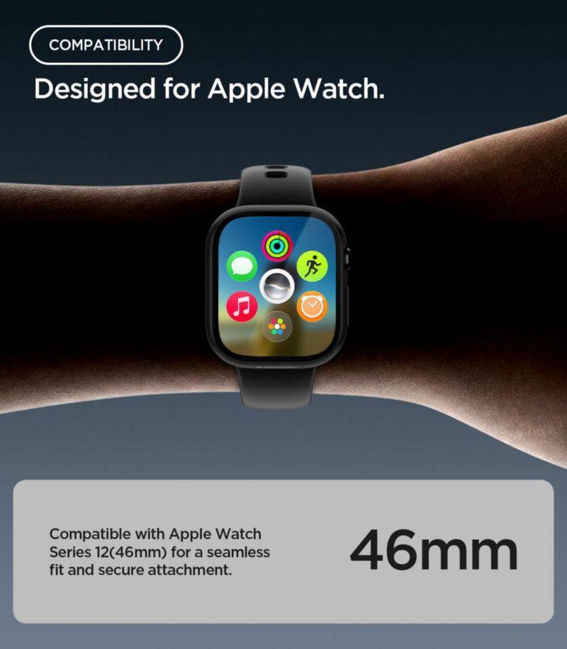 Funda Spigen Thin Fit 360 para Apple Watch Series 12 de 46 mm