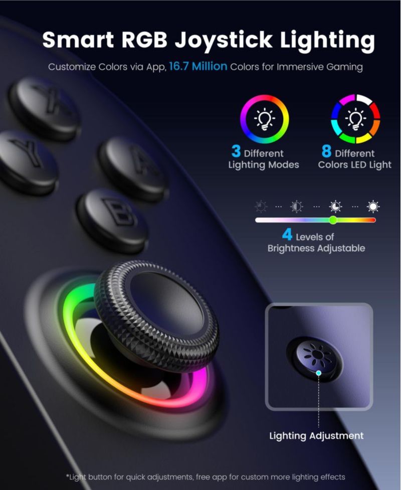 Controlador Switch 2 Gammeefy JC400 Hall Effect RGB