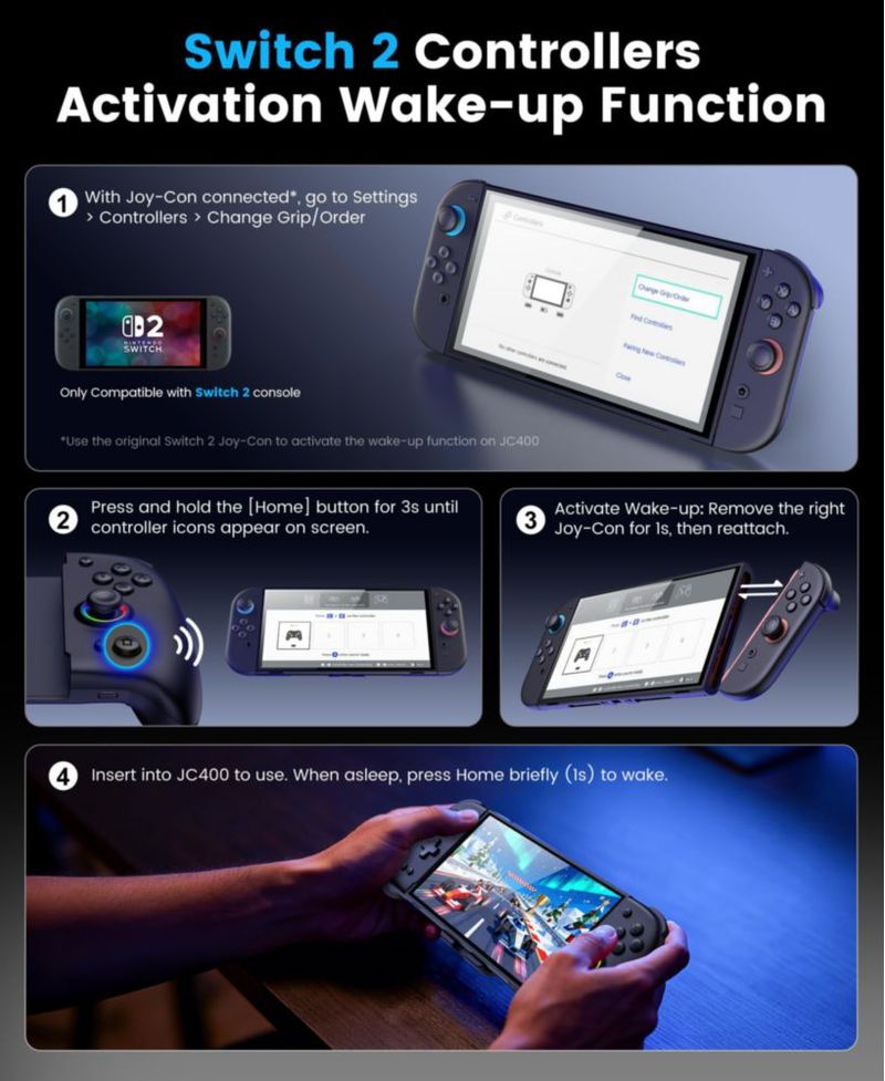 Controlador Switch 2 Gammeefy JC400 Hall Effect RGB