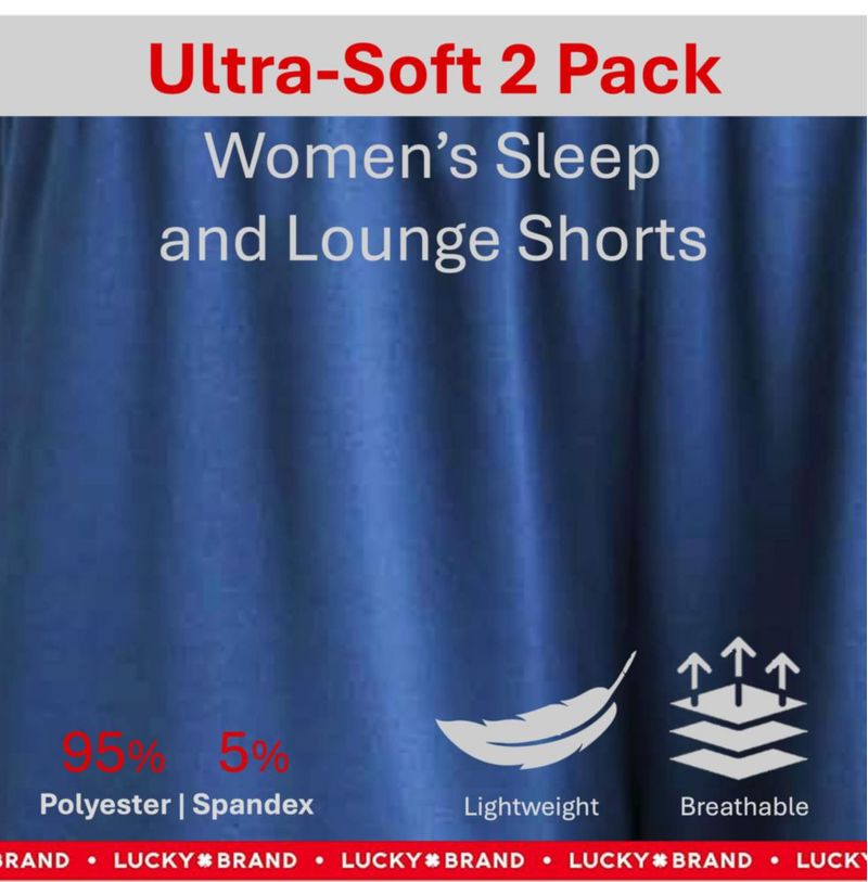Pack de 2 pantalones cortos Lucky Brand talla mediana azul marino con estampado floral