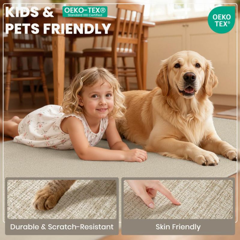 Alfombra Art&Tuft Runner Beige 3 × 366 cm con pelo alto‑bajo antideslizante