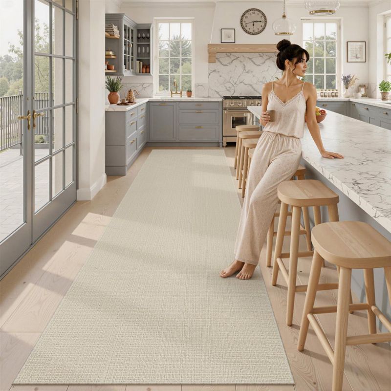 Alfombra Art&Tuft Runner Beige 3 × 366 cm con pelo alto‑bajo antideslizante