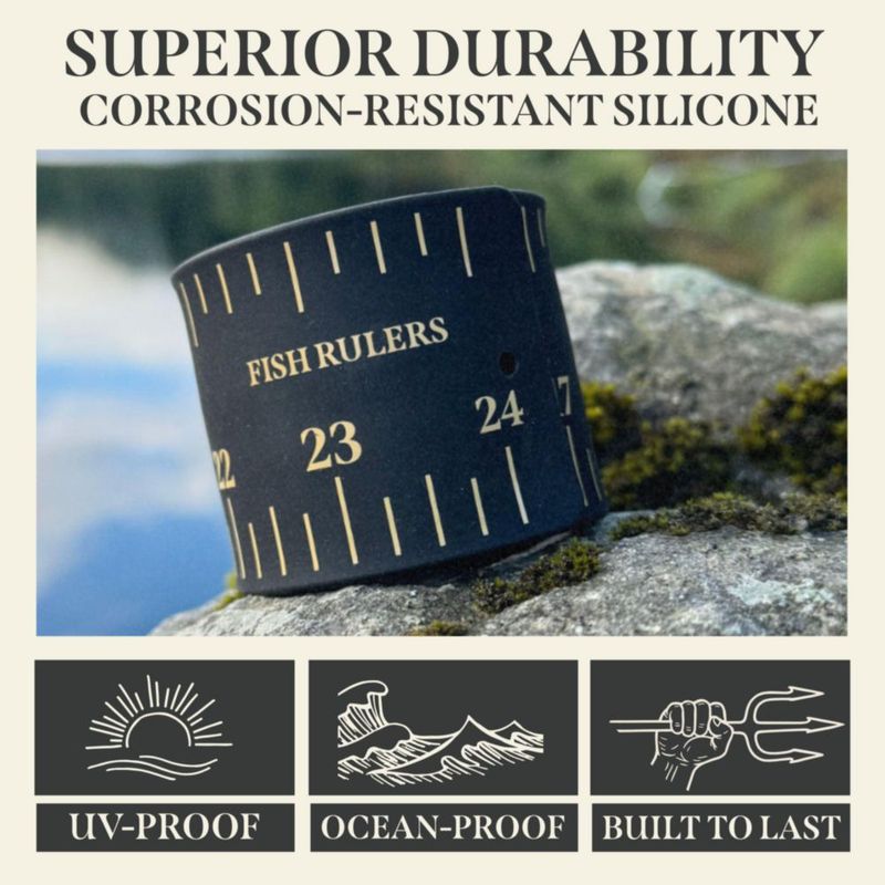 Cinta Métrica Enrollable Fish Rulers 61 cm Negra