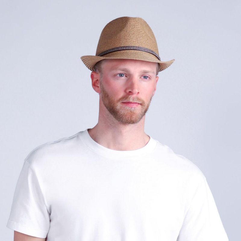 Sombrero Levi's talla pequeña-mediana paja tostada con banda de puntada de soga