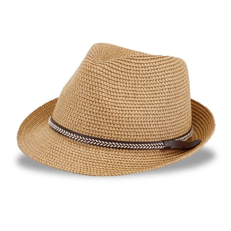 Sombrero Levi's talla pequeña-mediana paja tostada con banda de puntada de soga