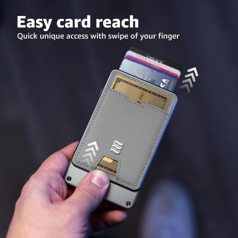 Billetera VENICE MIAMI RFID de Cuero Vegano Gris