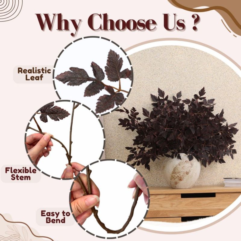 Planta Artificial PERFNIQUE 61 cm Ciruela - Juego de 6