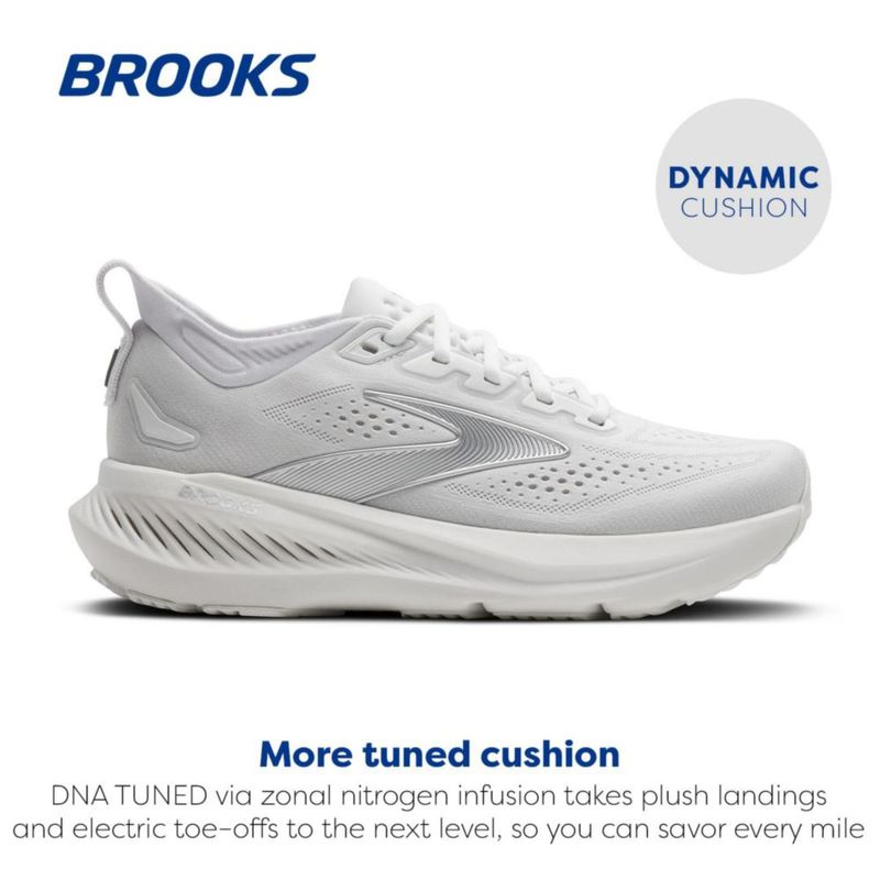 Zapatilla de Running Brooks Glycerin 23 Mujer Blanco/Ostra/Plateado Talla 7 (Mediana)