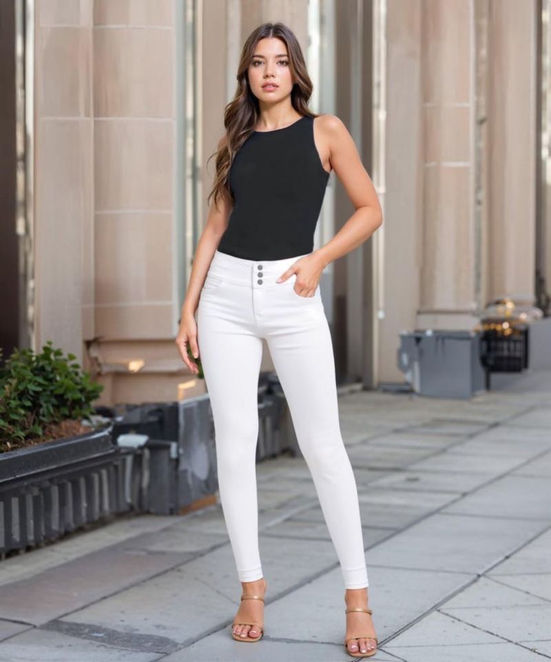 PANTALONES Hybrid & Company P45075SKX Blanco 20