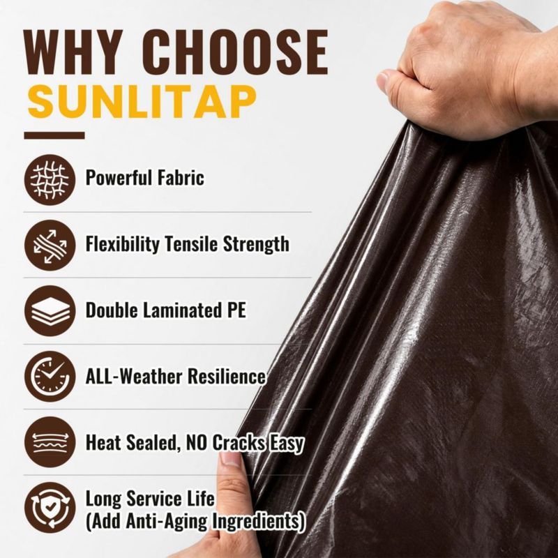 LONA SUNLITAP 49 x 61 m Resistente al Agua de Alta Resistencia 10 mil